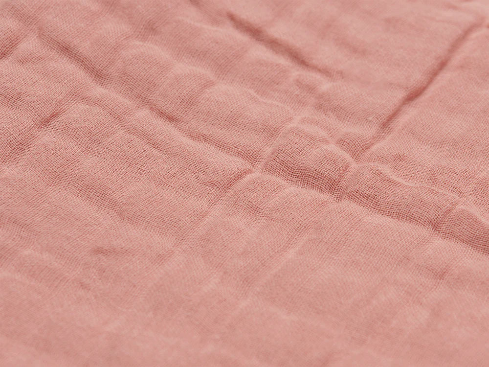 Blanket Cot Wrinkled Cotton - Rosewood