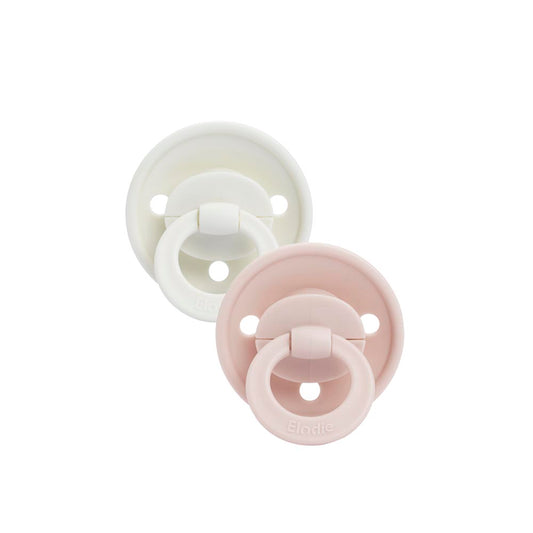 Natural Rubber Pacifier, Pack of 2, 0-6 months - Powder Pink