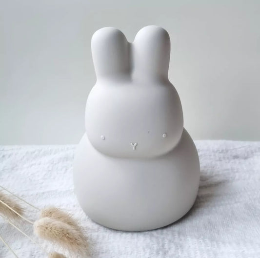 Silicone flexible piggy bank - Bunny, white