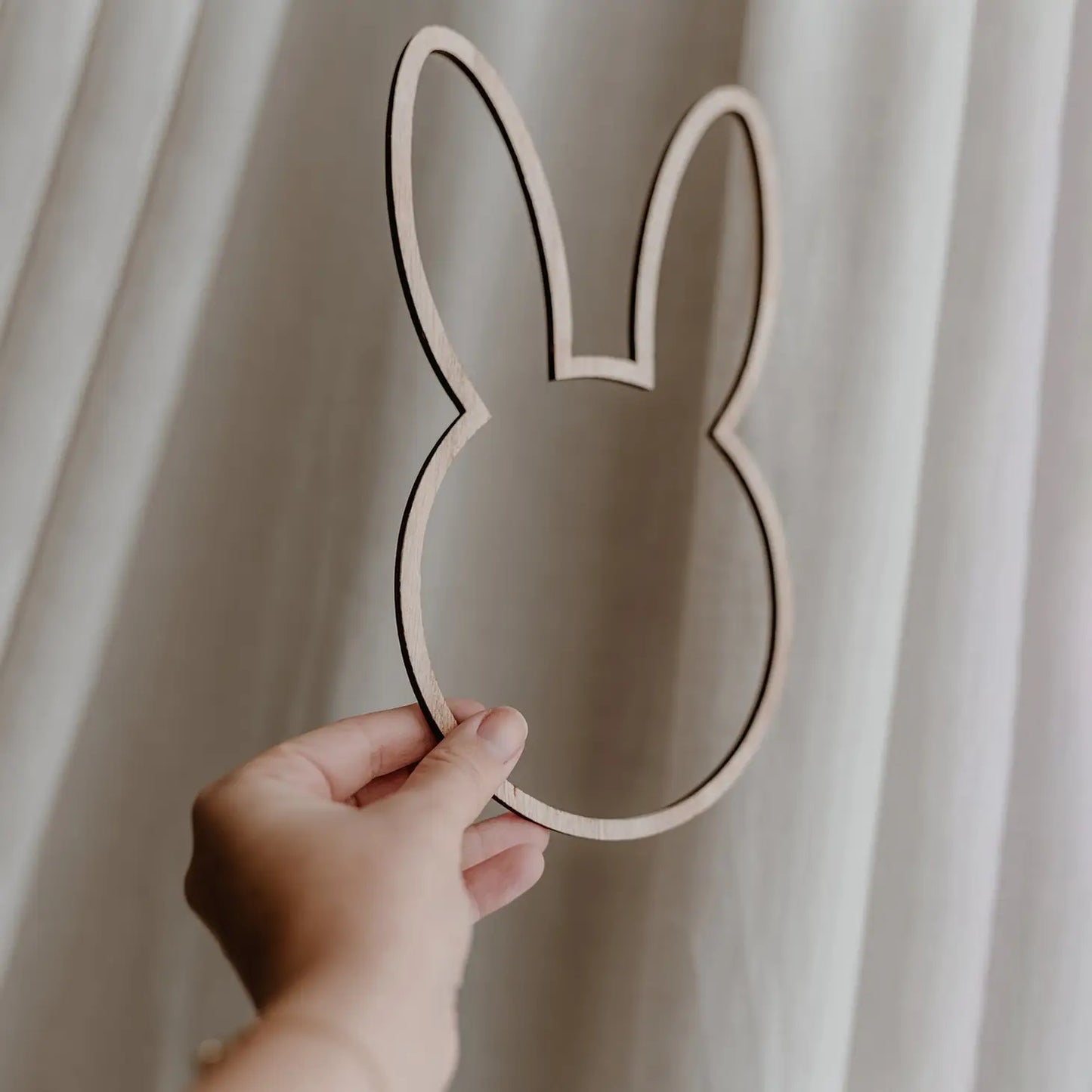 Wooden Wreath Bunny