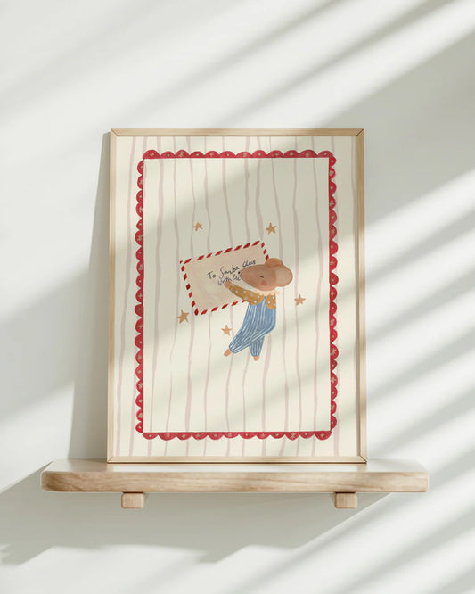 The Letter Mouse - Holiday Art Print