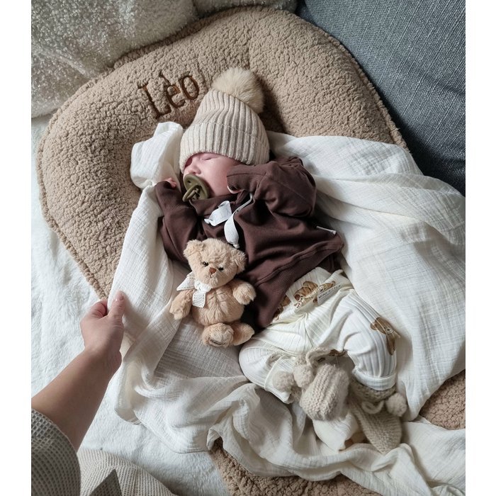 Babynest Teddy – beige / personalized