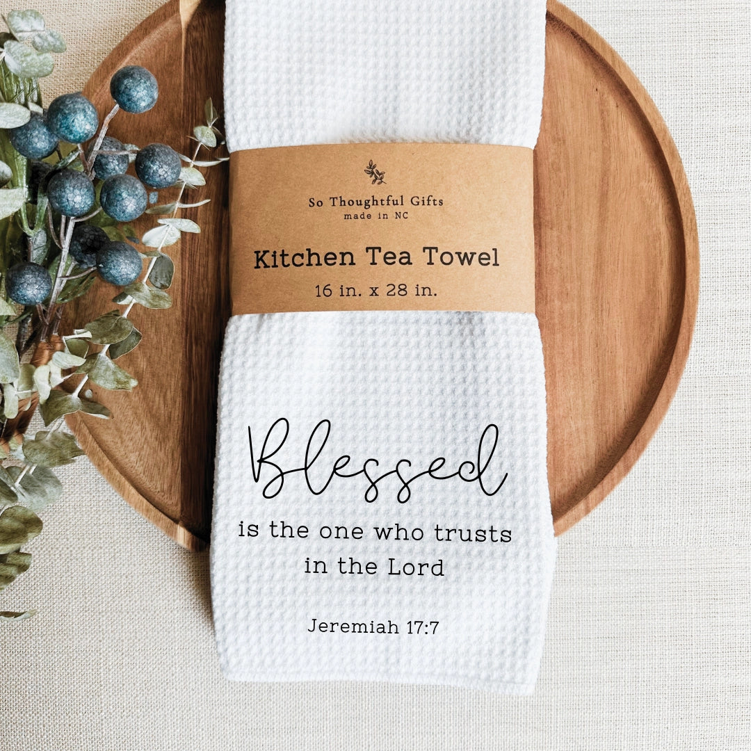 Scripture Dish Towel - Jeremiah 17:7 | Kitchen Towel