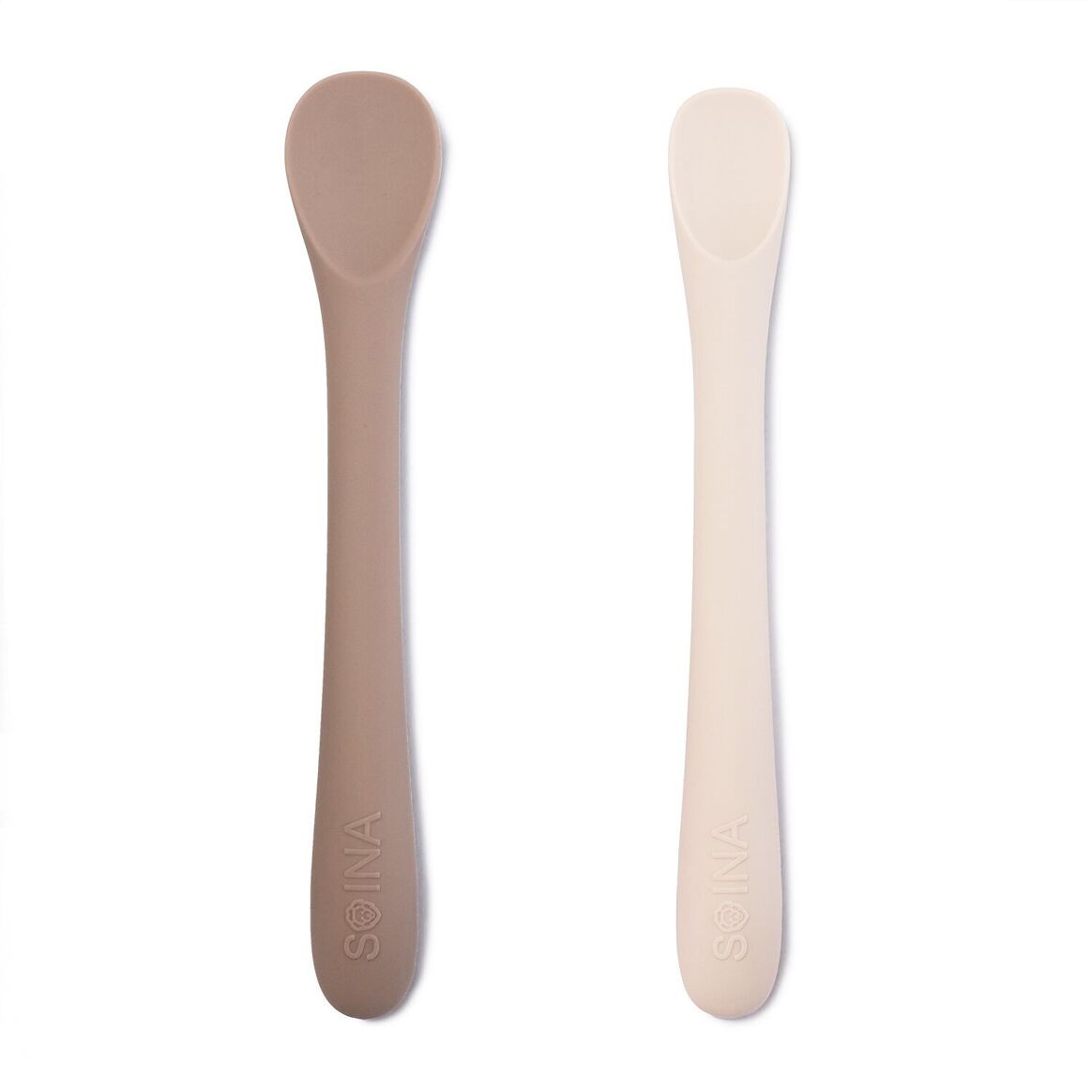 Weaning spoon set with case - nude