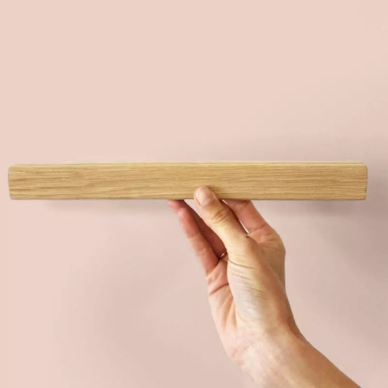 Magnetic wooden wall shelf – 30 cm