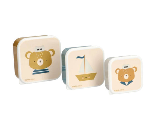 3 Simon Bear Lunch Boxes, Tutete x Eef Lillemor