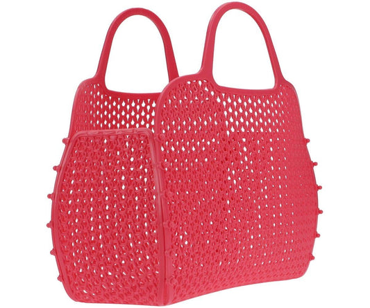Vintage Plastic Retro Bag - Coral Red