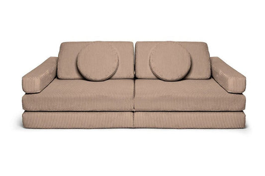 SHAPPY Play Sofa PURE CORD - Mini + Maxy - chocolate