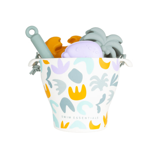 Beach Sand Bucket with Toys - Abstract