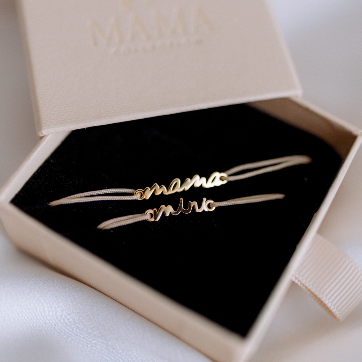 "Nyla" MAMA & MINI Bracelet - Gold Beige
