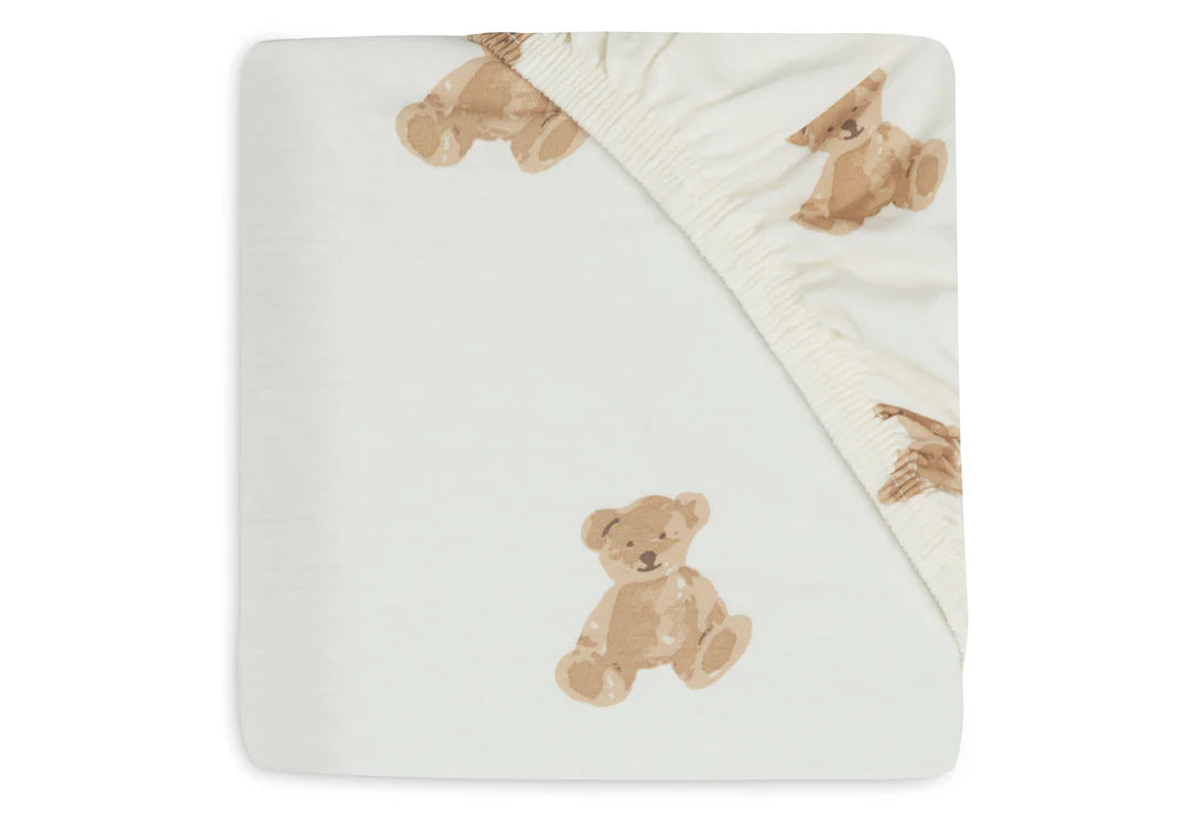 Fitted Sheet Jersey 70x140/75x150cm - Teddy Bear