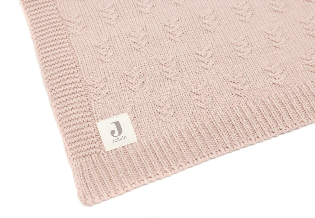 Baby Blanket Grain Knit - Wild Rose