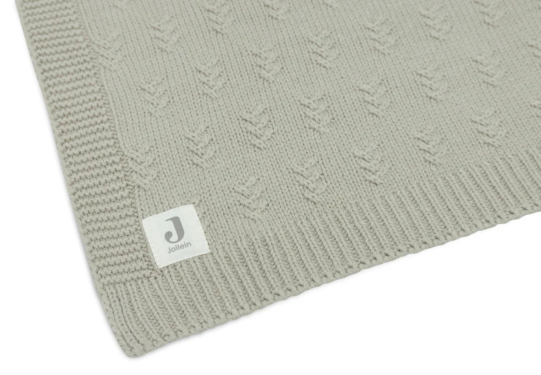 Baby Blanket Grain Knit - Olive Green