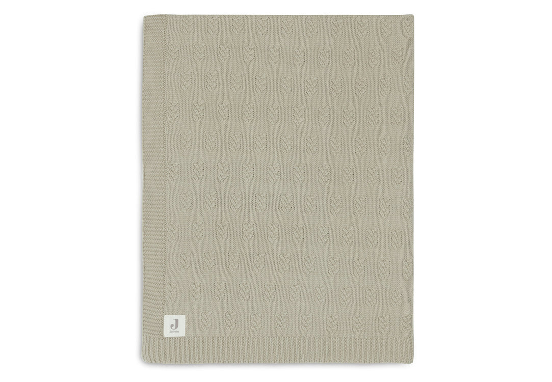 Baby Blanket Grain Knit - Olive Green