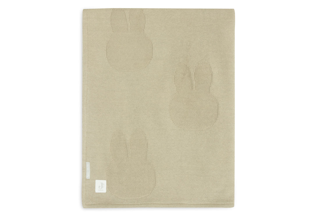 Blanket Cot 75x100cm Miffy - Olive Green/Coral Fleece