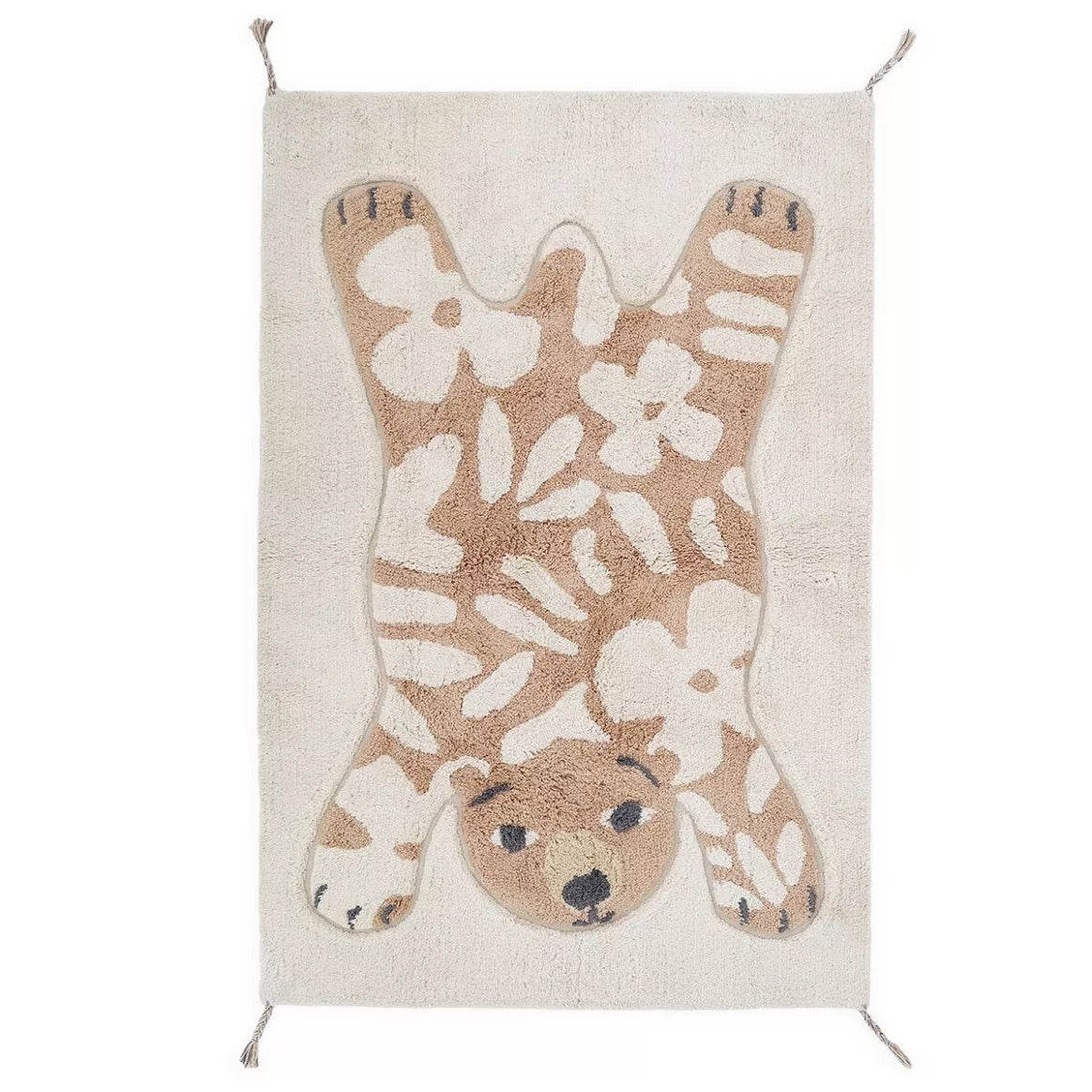 FLOWERBEAR washable children's rug made of cotton