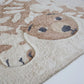 FLOWERBEAR washable children's rug made of cotton