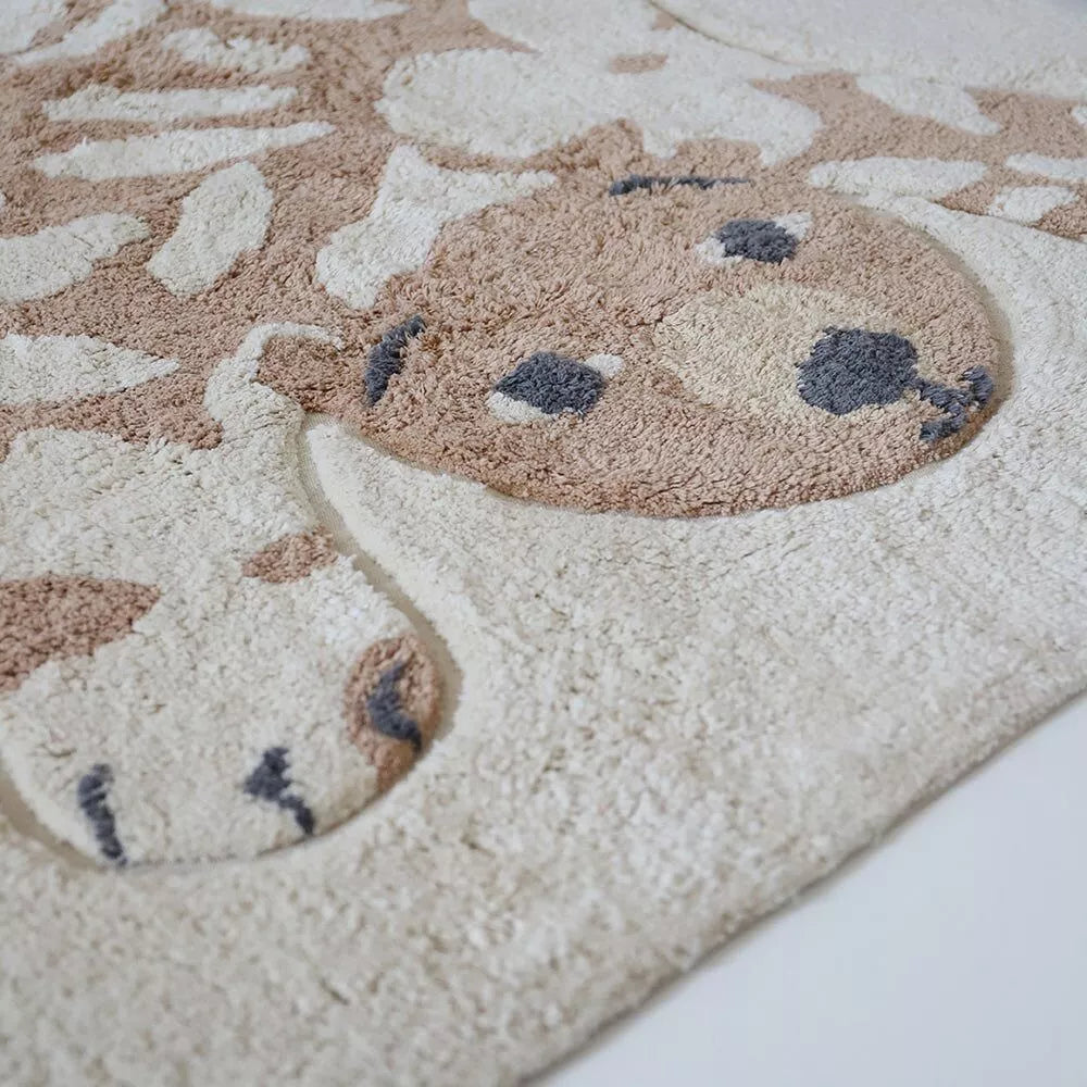 FLOWERBEAR washable children's rug made of cotton