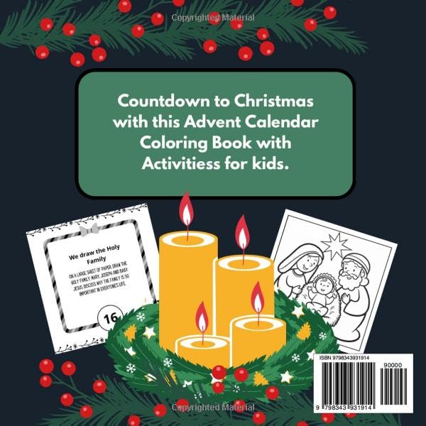 Nativity Advent Calendar Coloring Book