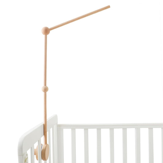 Wooden baby mobile cot holder