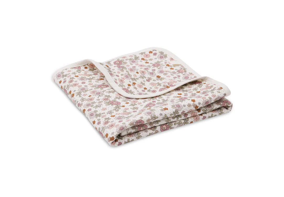 Blanket Cradle Jersey 75x100cm - Retro Flowers