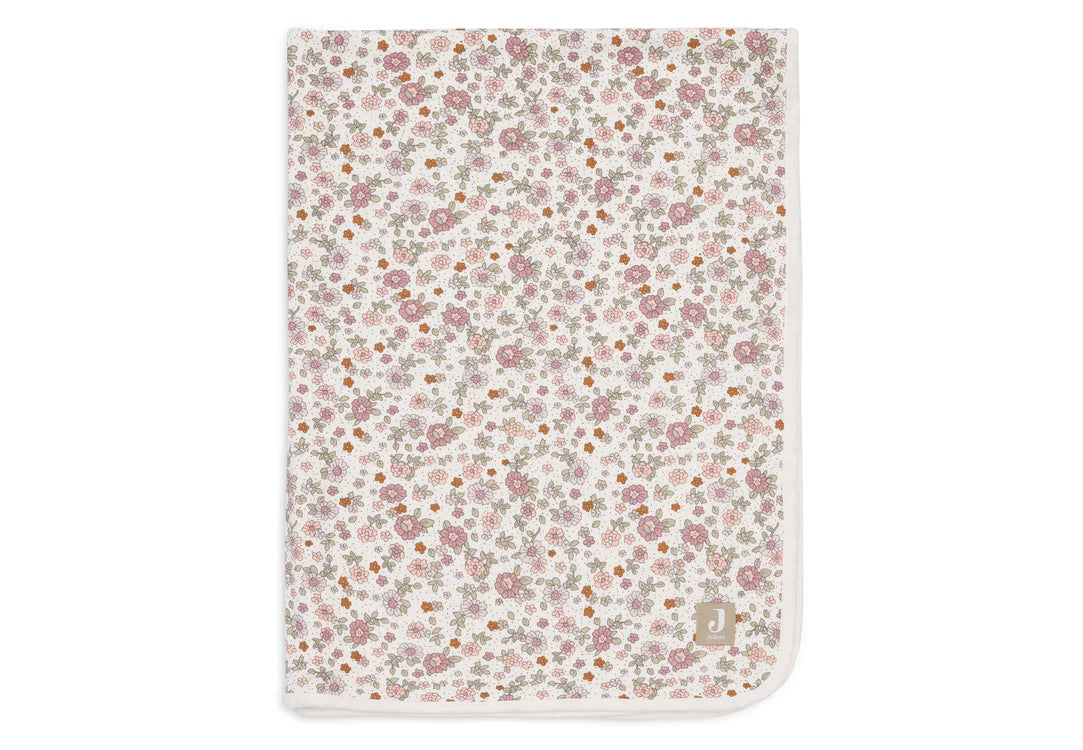 Blanket Cradle Jersey 75x100cm - Retro Flowers