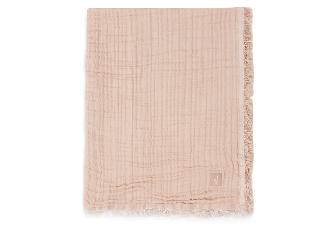 Blanket Cot Fringe Moonstone/Ivory - GOTS