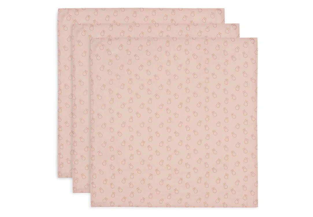 Cloth Muslin 70x70cm Miffy Silhouettes - Wild Rose - 3 Pack