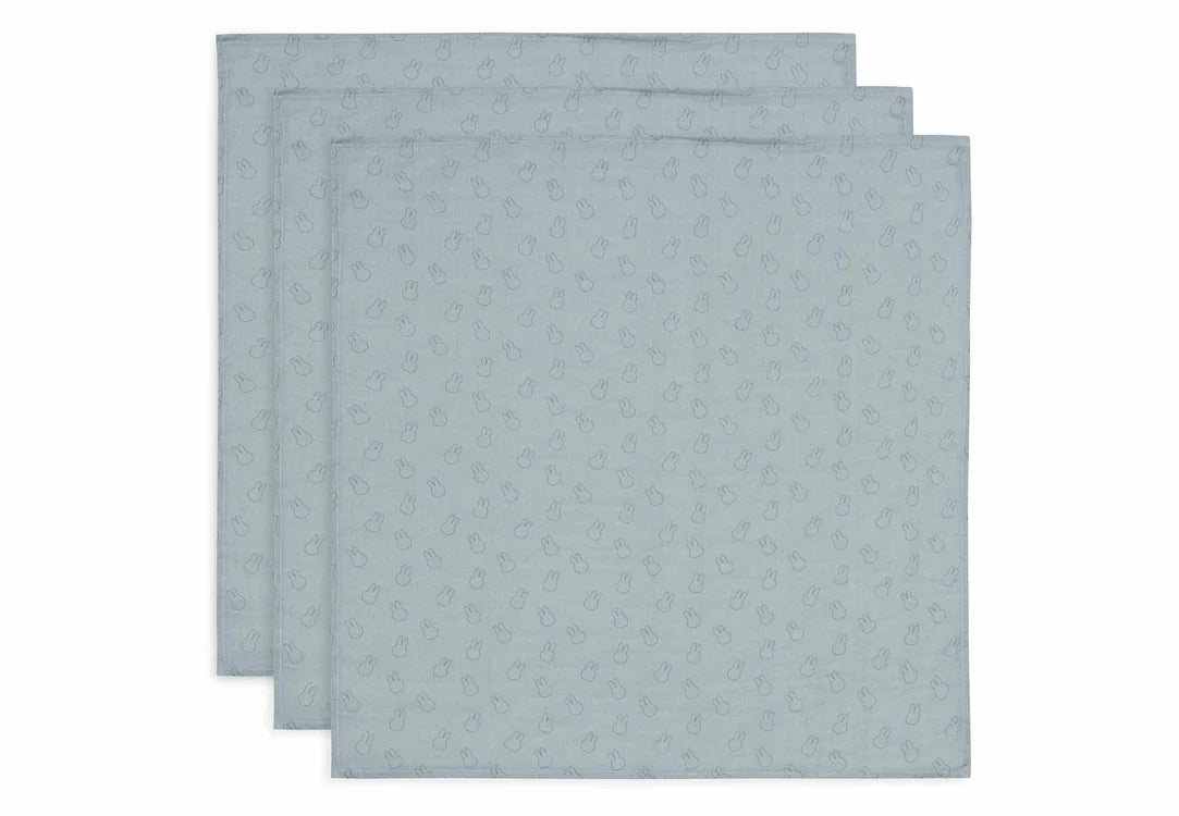 Cloth Muslin 70x70cm Miffy Silhouettes - Sea Green - 3 Pack