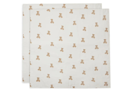 Swaddle Muslin 115x115cm - Teddy Bear - 2 Pack