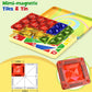 Travel set of 40 mini magnetic tiles with case