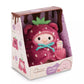 Set of cuddly toy rabbit Pibu 8cm with soft ice cream and strawberry costume in a gift box 8.5x6.5x10cm