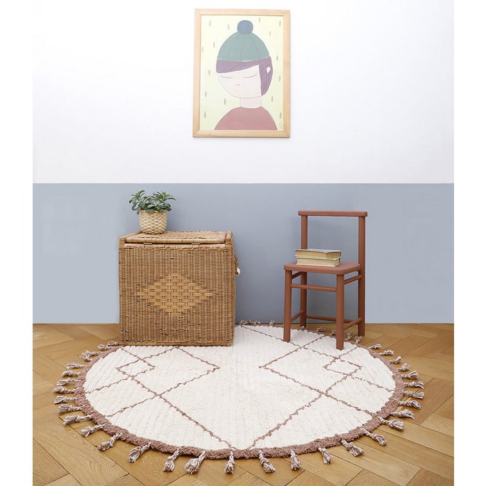 CÔME NATURAL, round children's rug