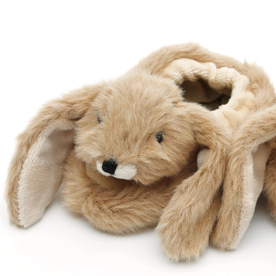 Bunny Baby Soft Slippers Brown, House Shoes - (0-6months)