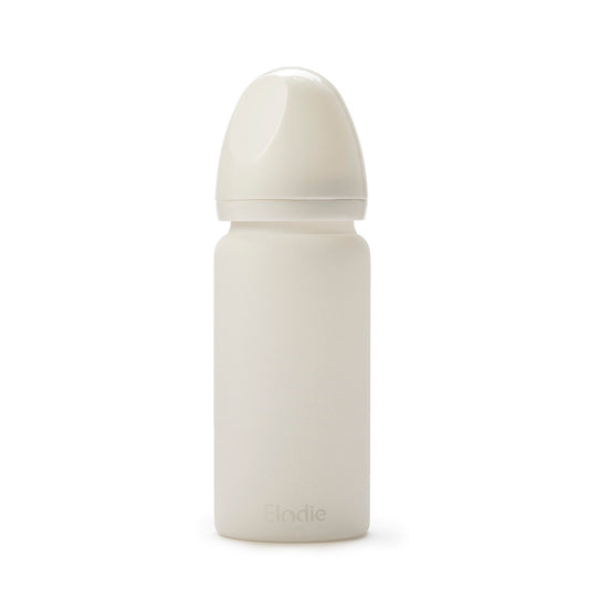 Glass Baby Bottle - Vanilla White