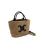 Basket handbag with logo