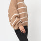Knitwear Collection WS25 - Striped open collar sweater
