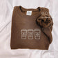 Embroidered Fall Coffee Cups Sweatshirt