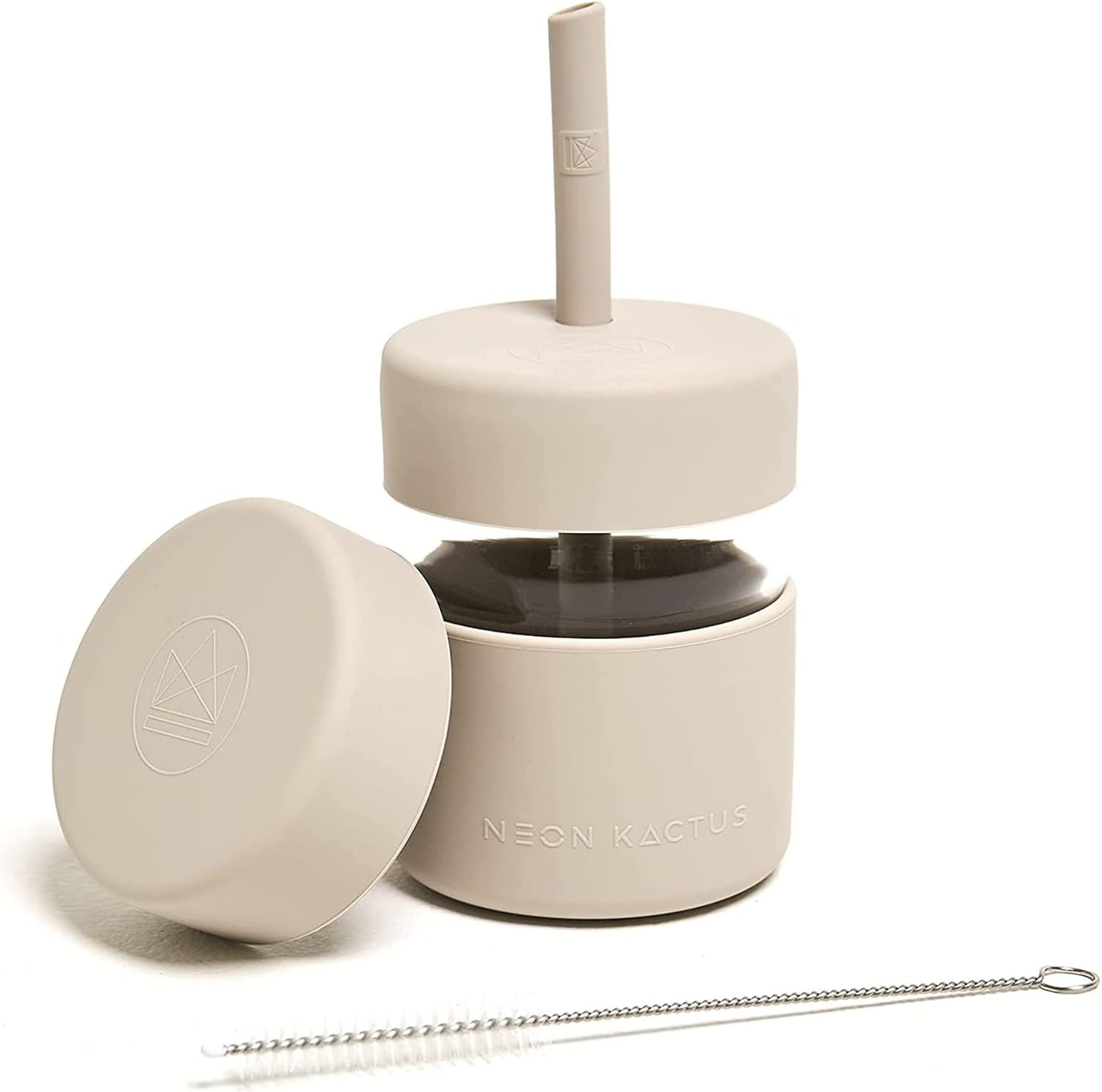 Kids Glass Cup with Straw and Food Container  - Forever Young