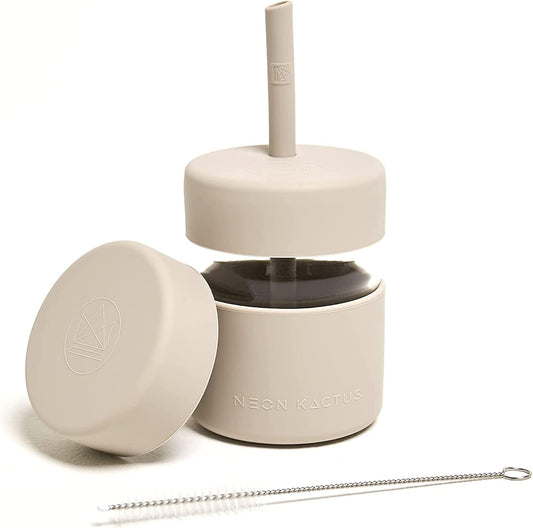 Kids Glass Cup with Straw and Food Container  - Forever Young