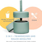 Kids Glass Cup with Straw and Food Container  - Happy Camper