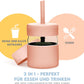 Kids Glass Cup with Straw and Food Container  - Pink Flamingo