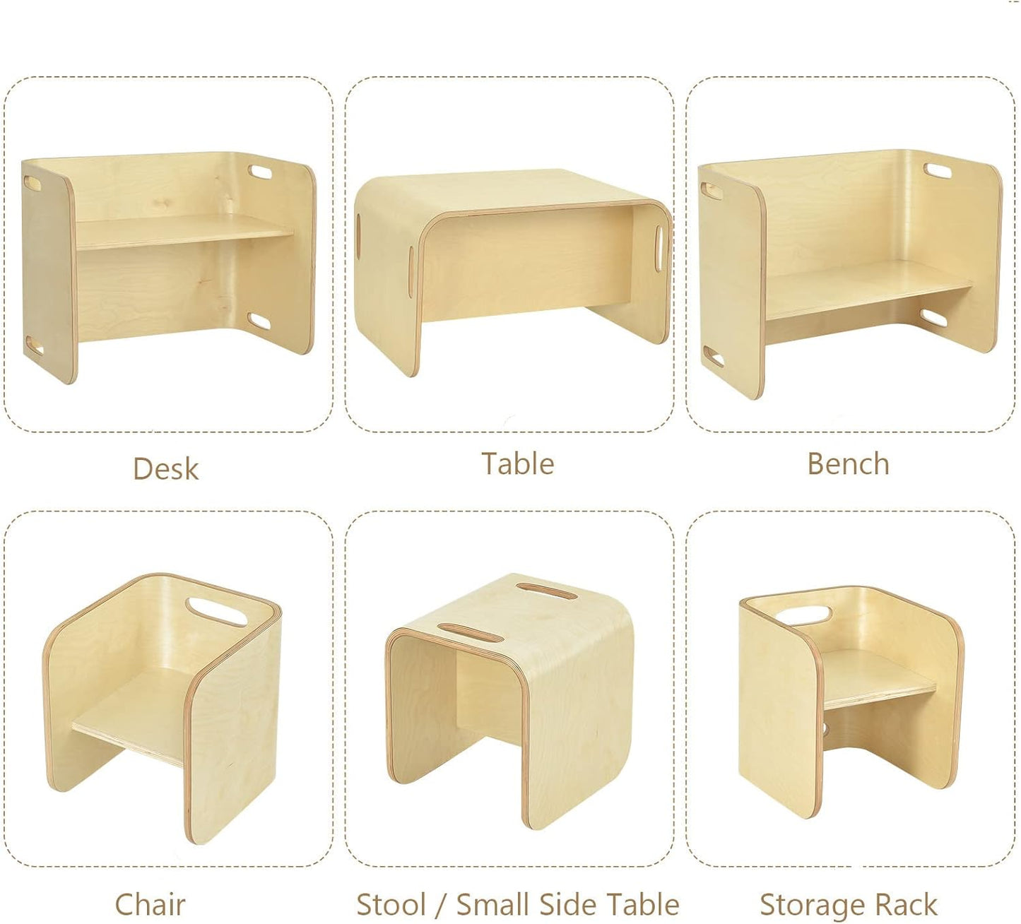 Multifunctional Children's Table with 2 Chairs