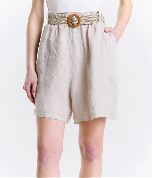 Linen Shorts with Belt