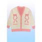 Varsity Knit Bow Cardigan