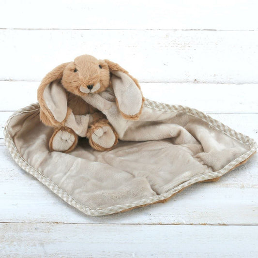 Bunny Baby Plush Soft Toy Soother Comforter Brown 29 X 29cm
