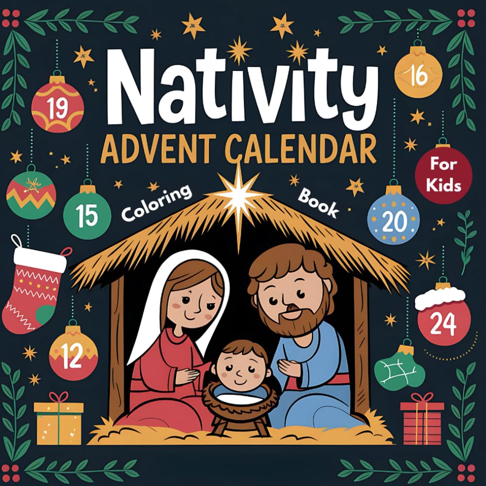 Nativity Advent Calendar Coloring Book