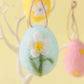 Pack of 6 Mini Felt Embroidered Easter Eggs