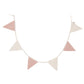 Flag garland 200x17cm Rose/Ivory