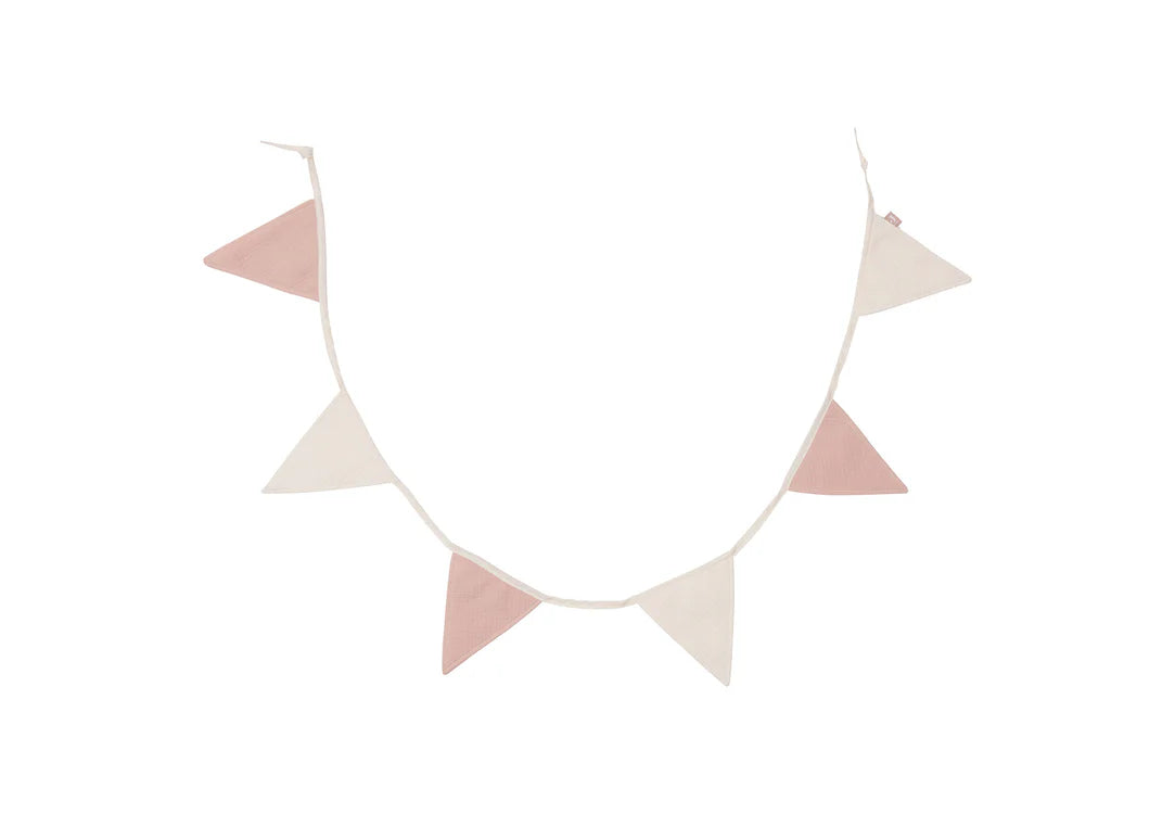 Flag garland 200x17cm Rose/Ivory